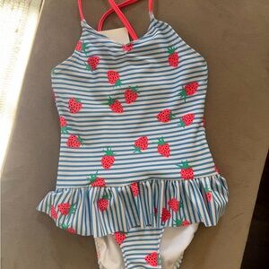H&M Kids Striped Strawberry Swimsuit - Blue and Red